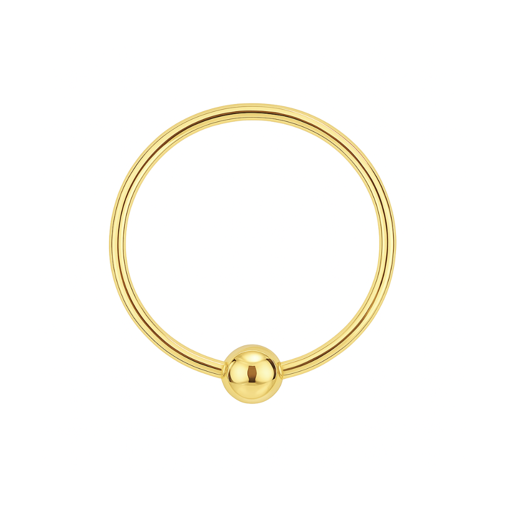 9K Gold BCR Hoop Nose Ring - Monster Piercing