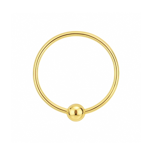 9K Gold BCR Hoop Nose Ring - Monster Piercing