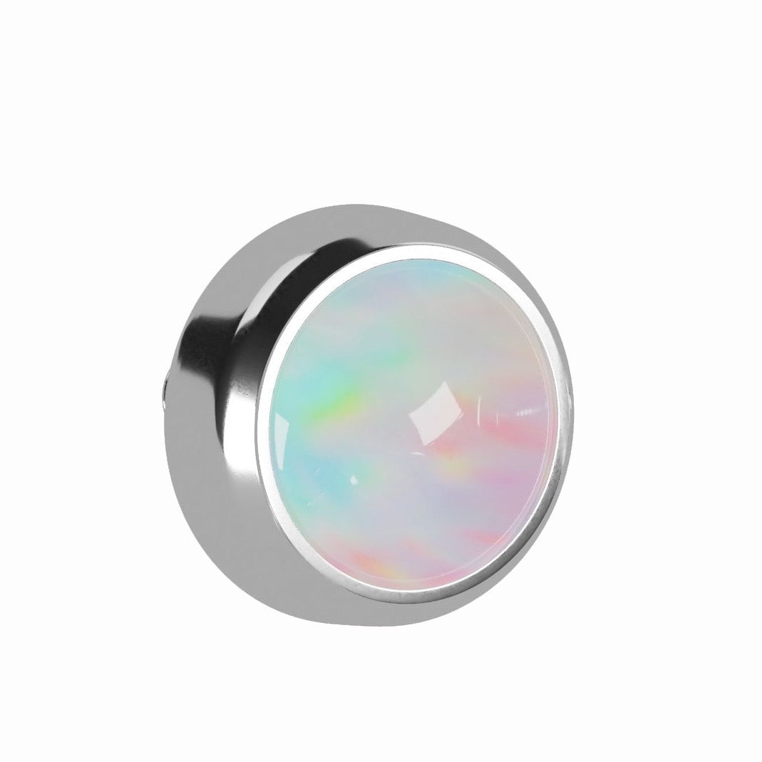 G23 Titanium Opal Stone Top Dermal Anchor - Monster Piercing