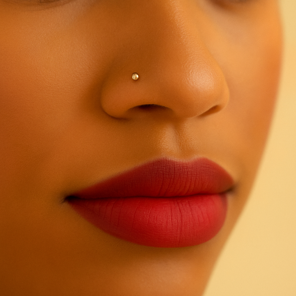 9K Gold L-Shaped Top Ball Nose Stud - Monster Piercing