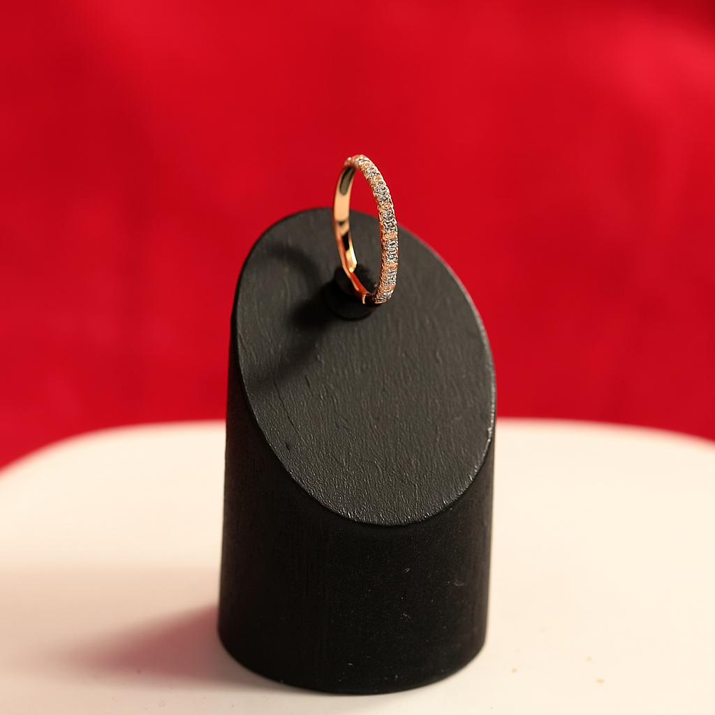 9K Gold Continuous Cubic Zirconia Hinged Segment Clicker Ring - Monster Piercing