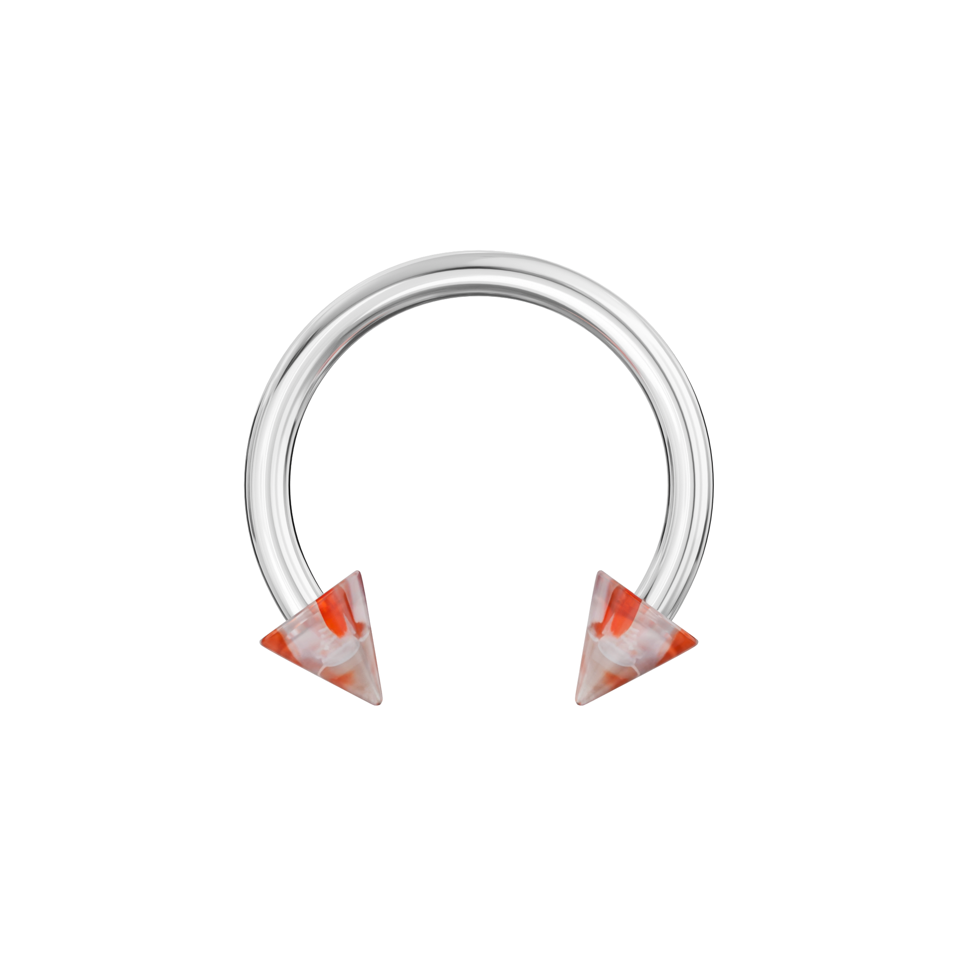 316L Surgical Steel Circular Barbell With Marble UV Cones (Pack of 10) - Monster Piercing