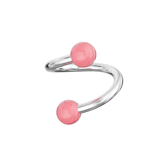 316L Surgical Steel Twisted Barbell With Pastel UV Balls (Pack of 10) - Monster Piercing