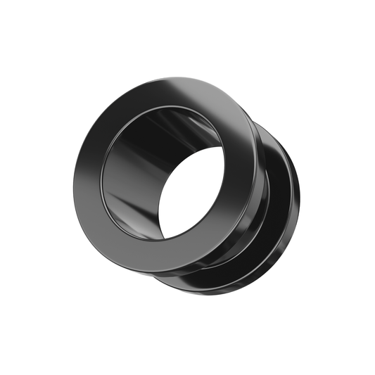 Screw Fit Black UV Ear Flesh Tunnel - Monster Piercing