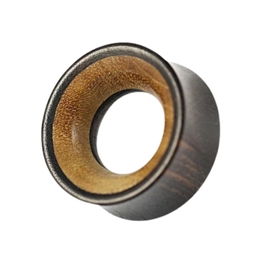 Organic Teak and Iron Wood Double Flared Ear Tunnel - Monster Piercing