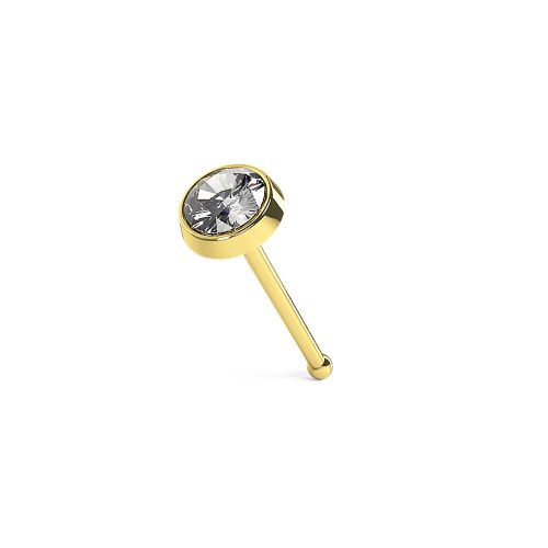 9K Gold Stone Studded Nose stud - Monster Piercing