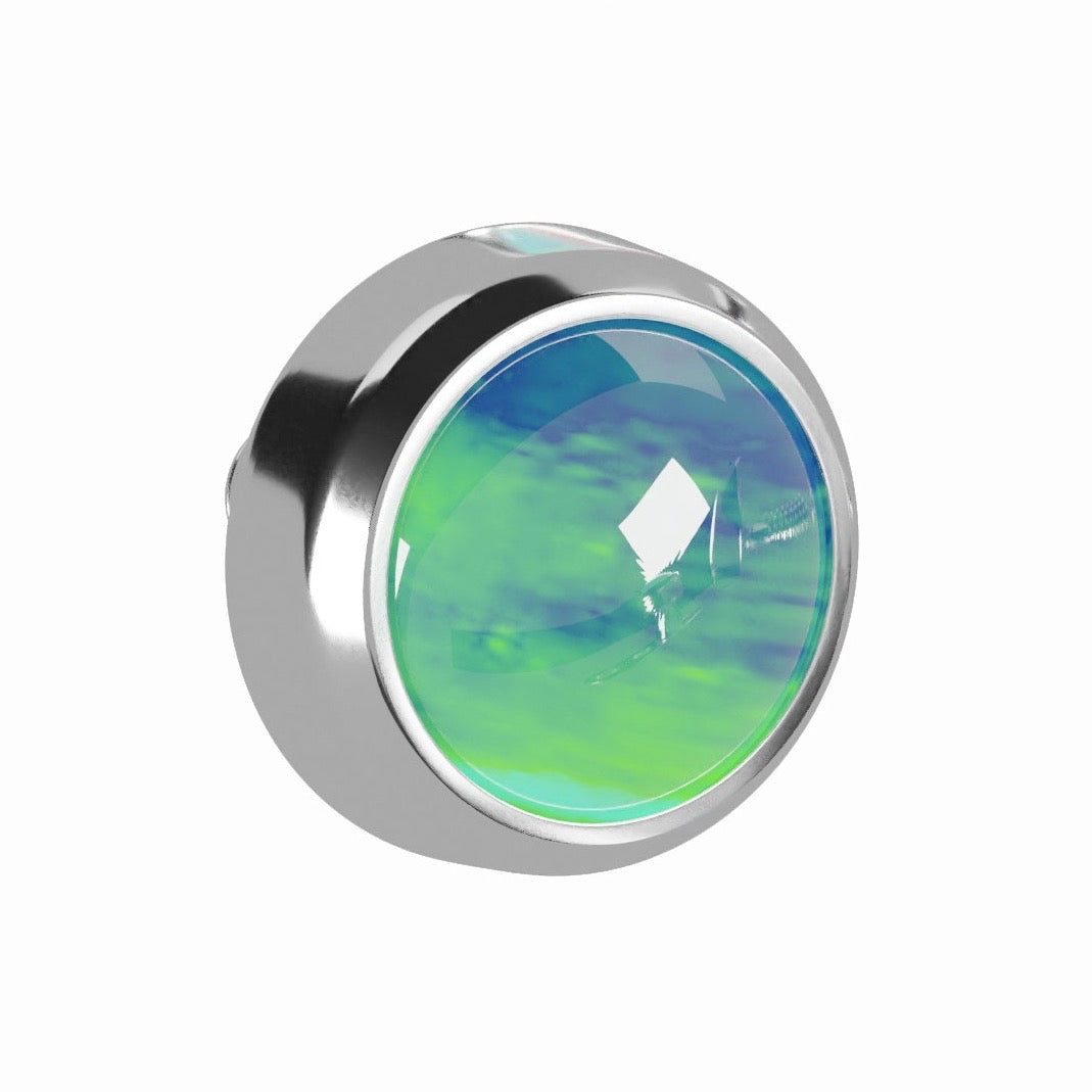 G23 Titanium Opal Stone Top Dermal Anchor - Monster Piercing