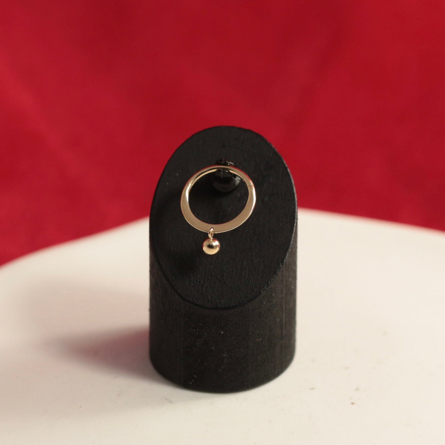 14K Gold Classic Bead Segment Clicker Ring 7mm 8mm 10mm