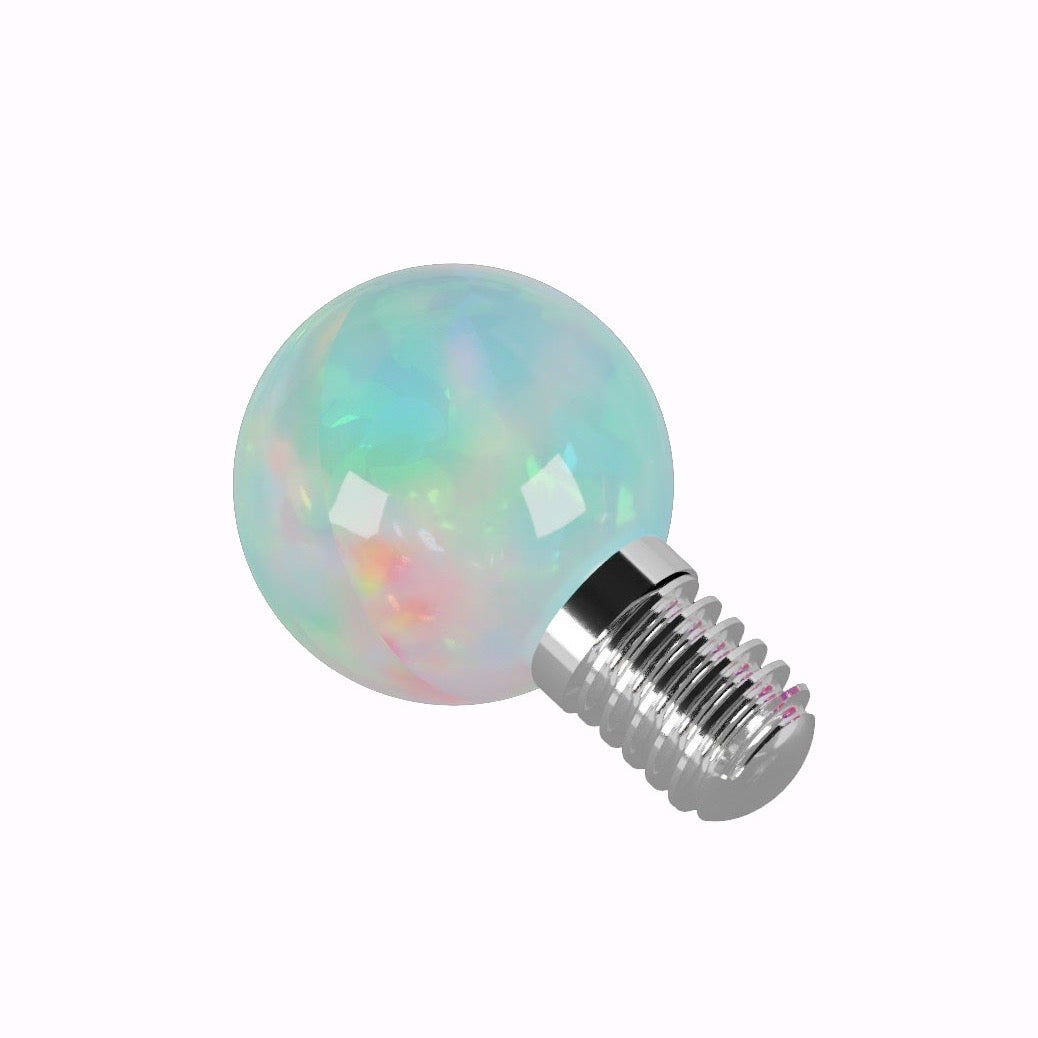 G23 Titanium Opal Ball Dermal Anchor Sets - Monster Piercing