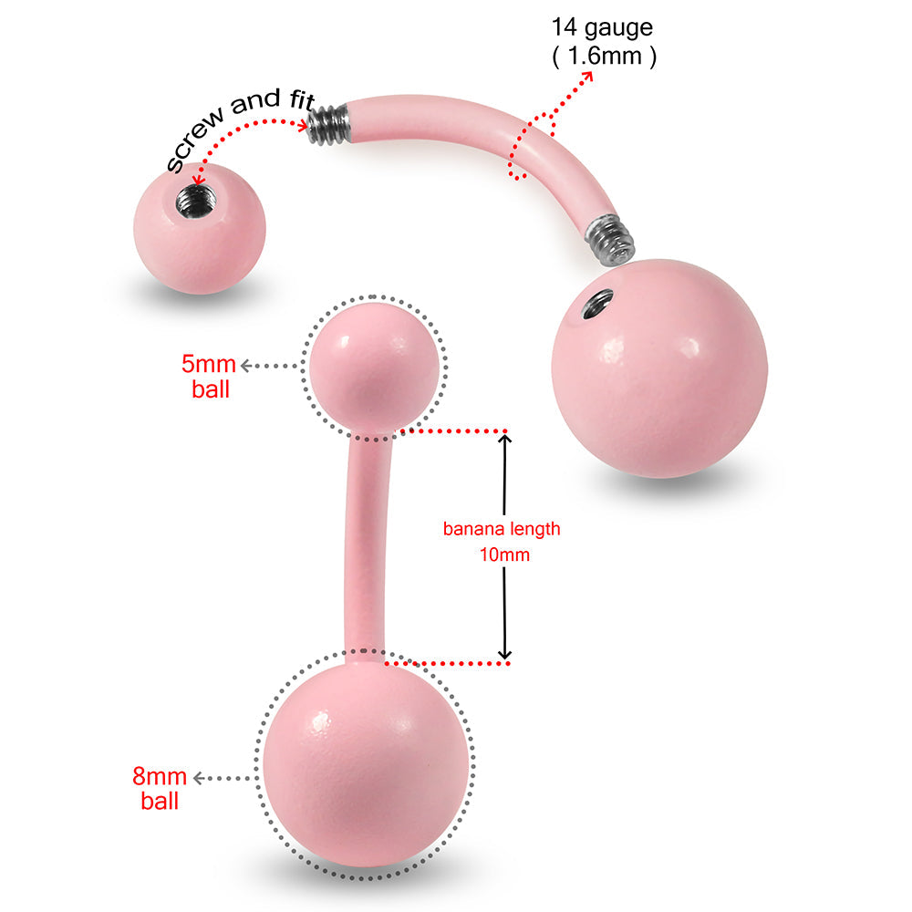 316L Surgical Steel Neon Belly Ring - Monster Piercing