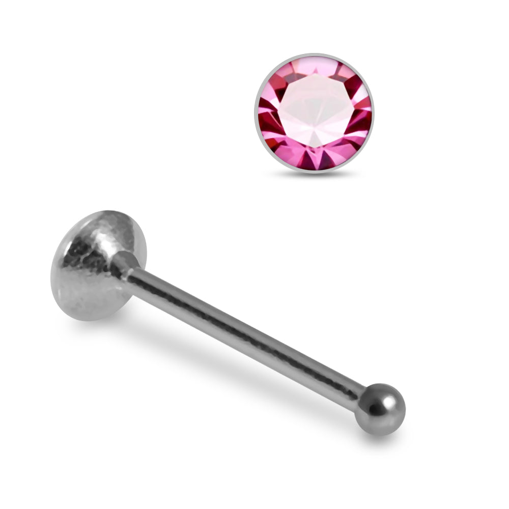 925 Sterling Silver 5pcs CZ Ball End Nose stud Box - Monster Piercing