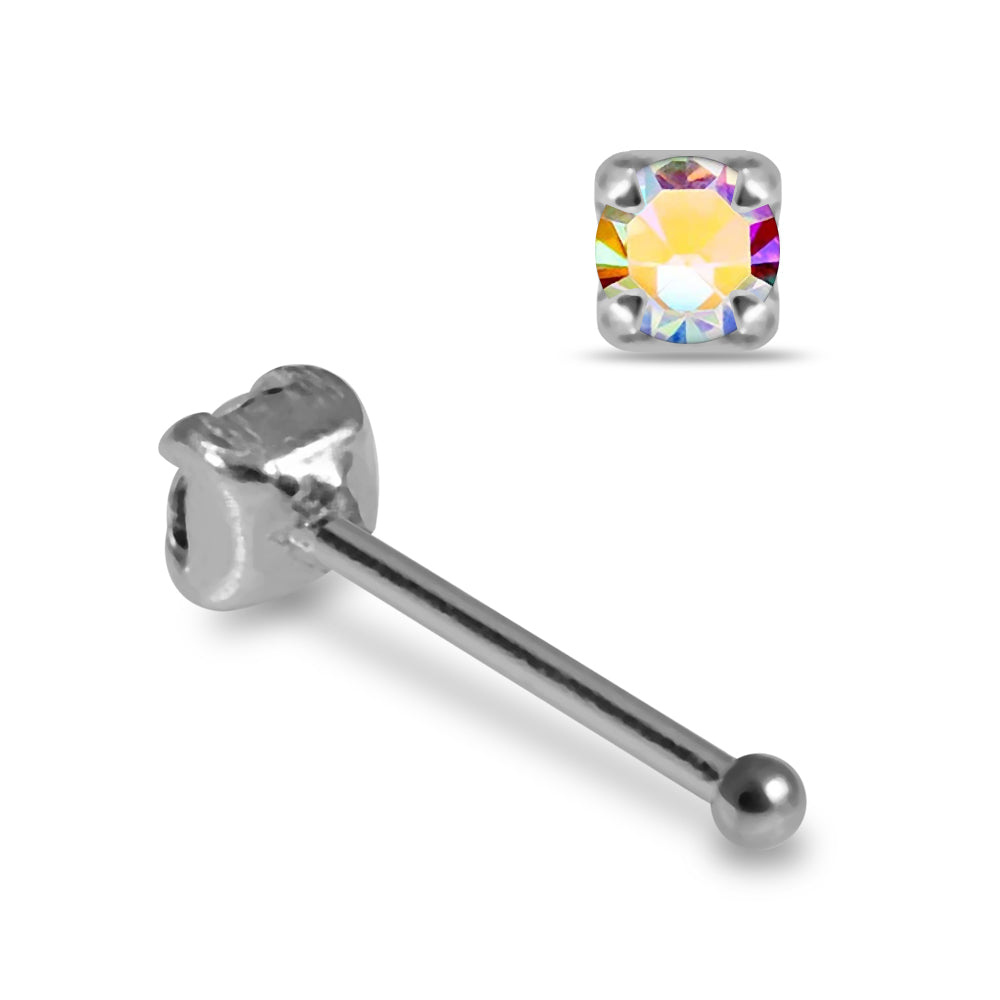 925 Sterling Silver 10pcs CZ Nose Bone Box - Monster Piercing