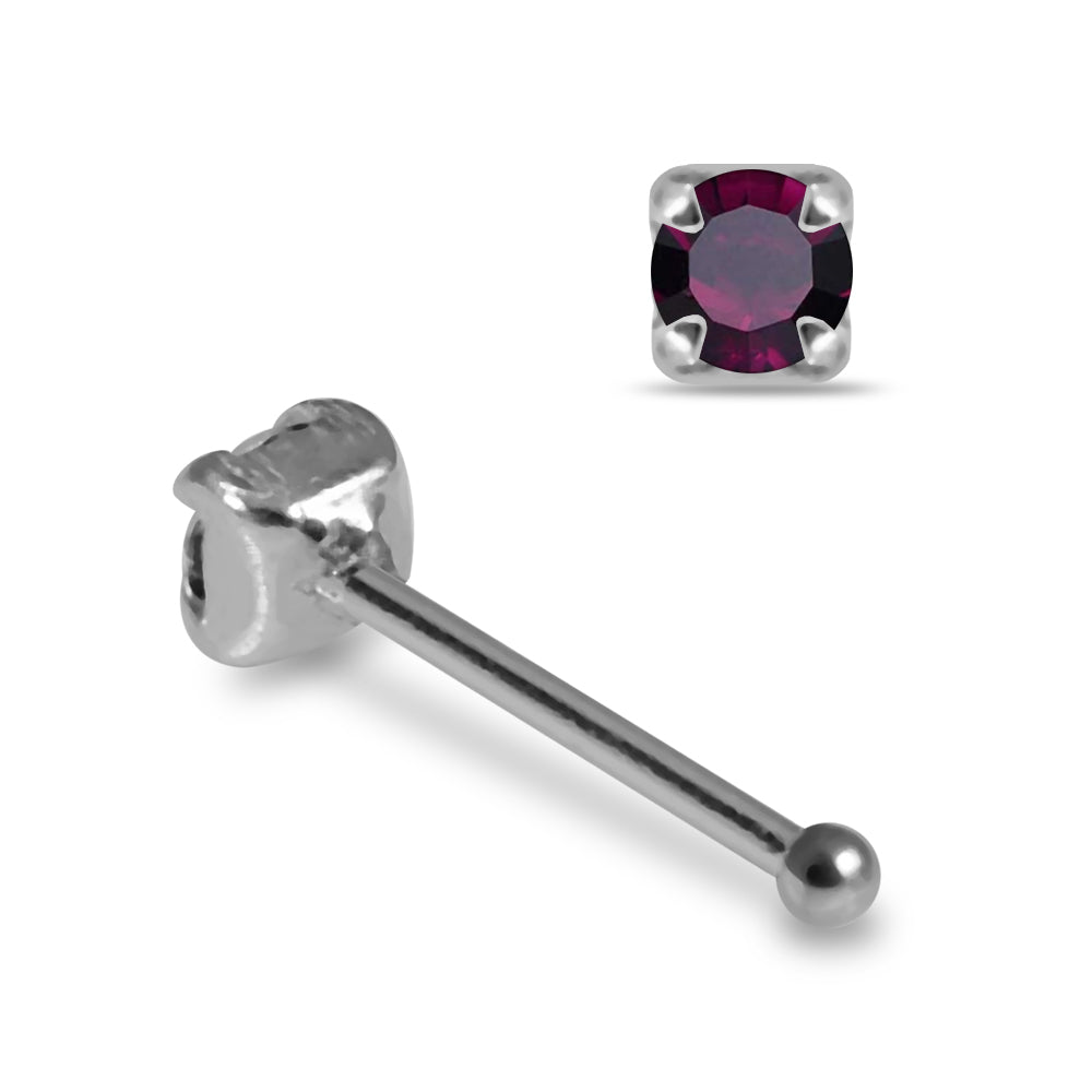 925 Sterling Silver 10pcs CZ Nose Bone Box - Monster Piercing