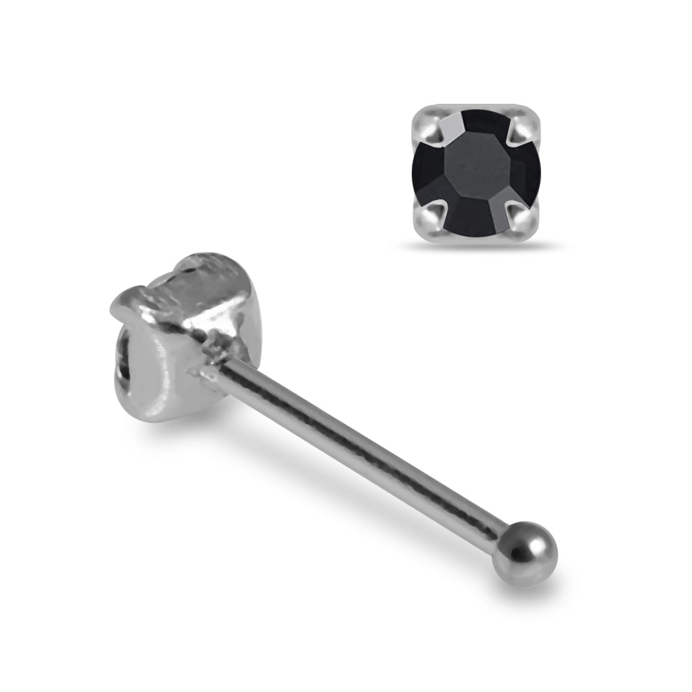 925 Sterling Silver 10pcs CZ Nose Bone Box - Monster Piercing