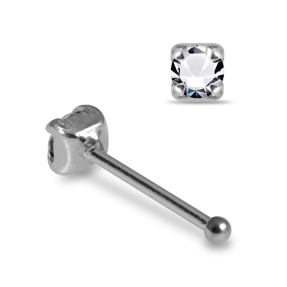 925 Sterling Silver 10pcs CZ Nose Bone Box - Monster Piercing