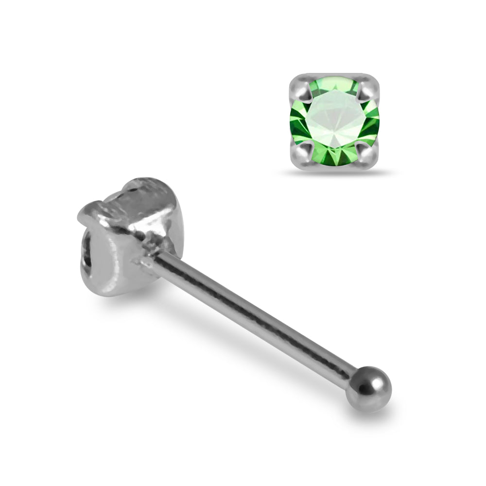 925 Sterling Silver 10pcs CZ Nose Bone Box - Monster Piercing