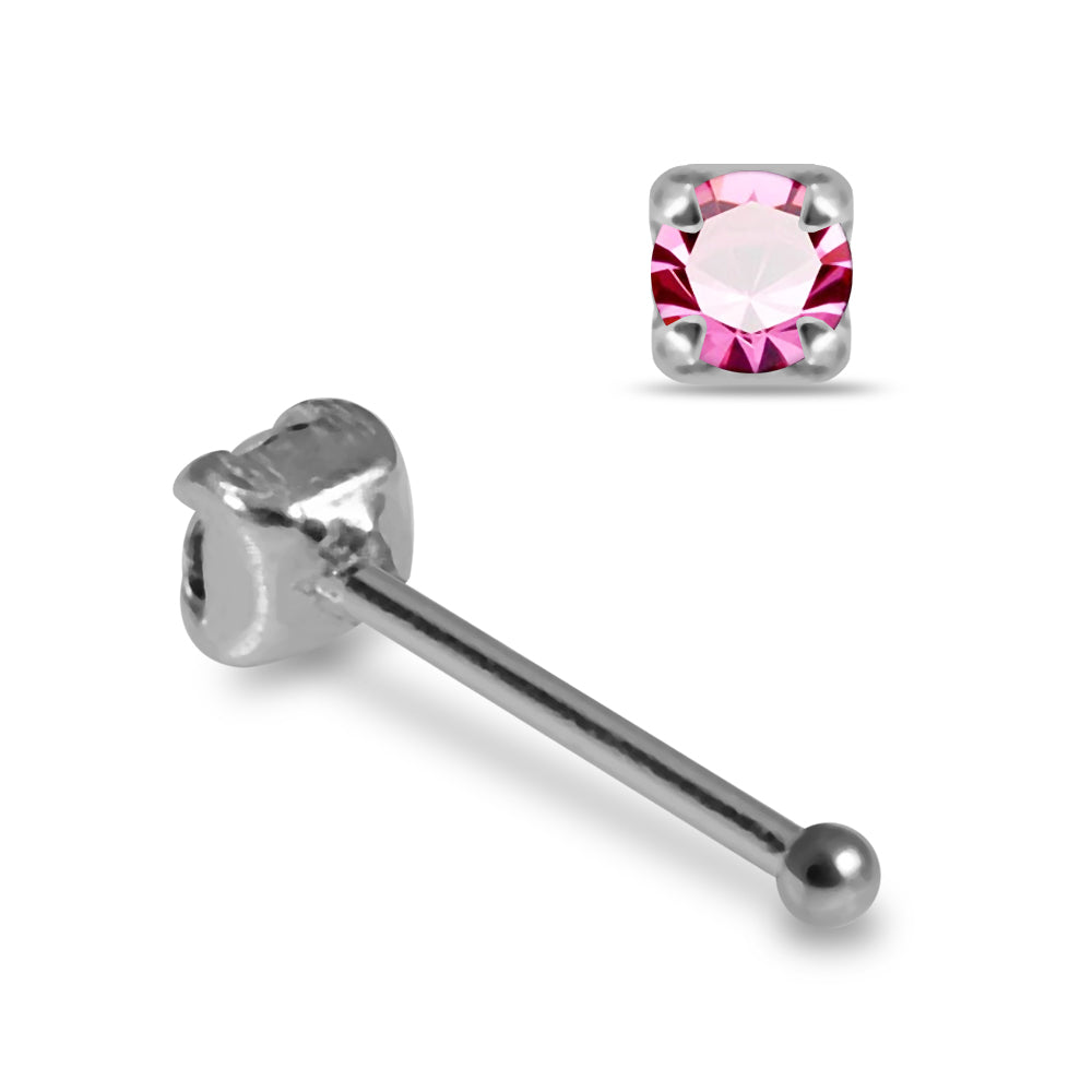 925 Sterling Silver 10pcs CZ Nose Bone Box - Monster Piercing