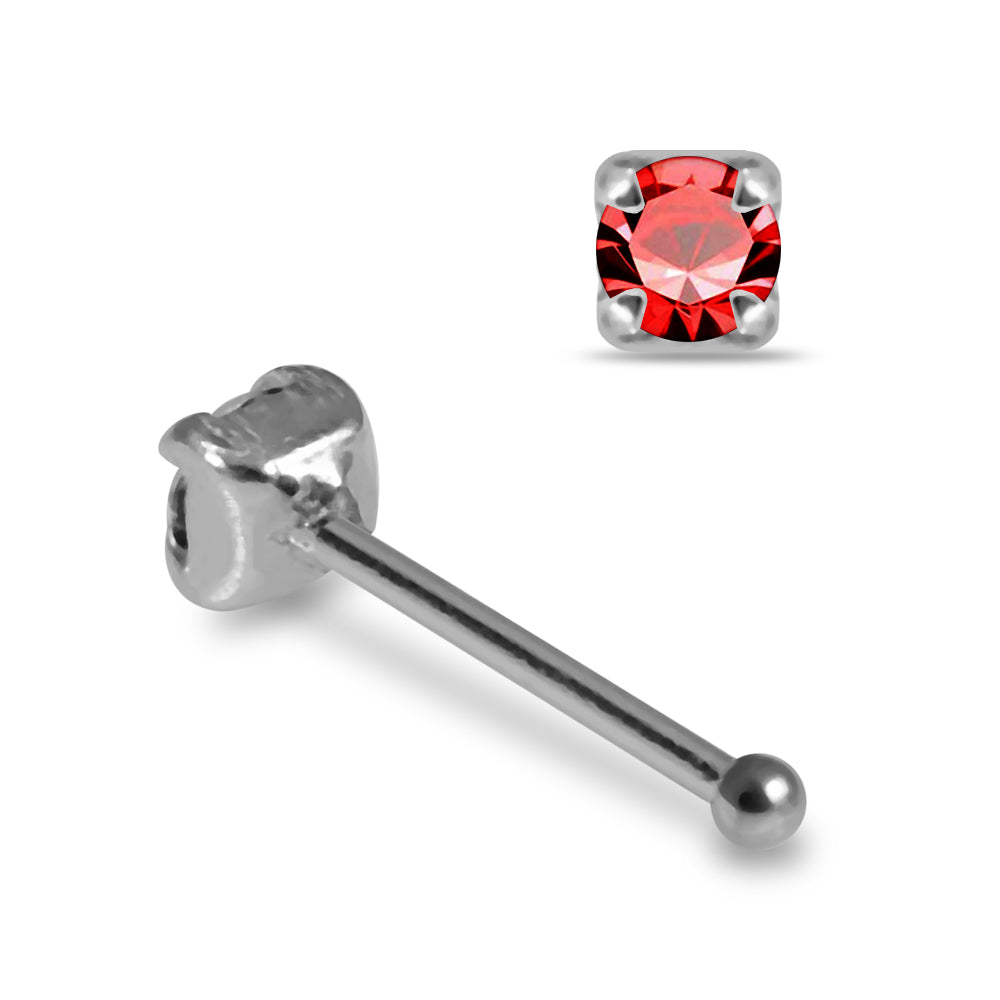 925 Sterling Silver 10pcs CZ Nose Bone Box - Monster Piercing