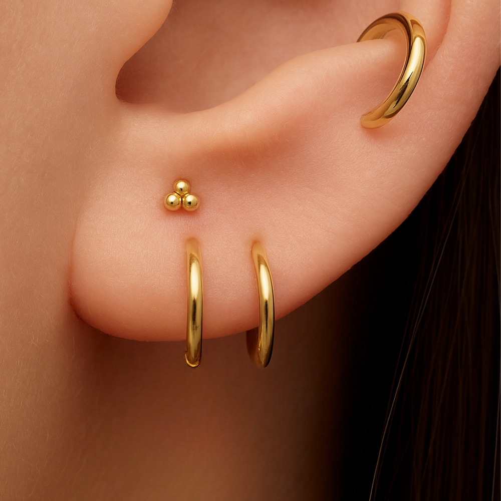 14K Gold Classic Hinged Segment Clicker Ring