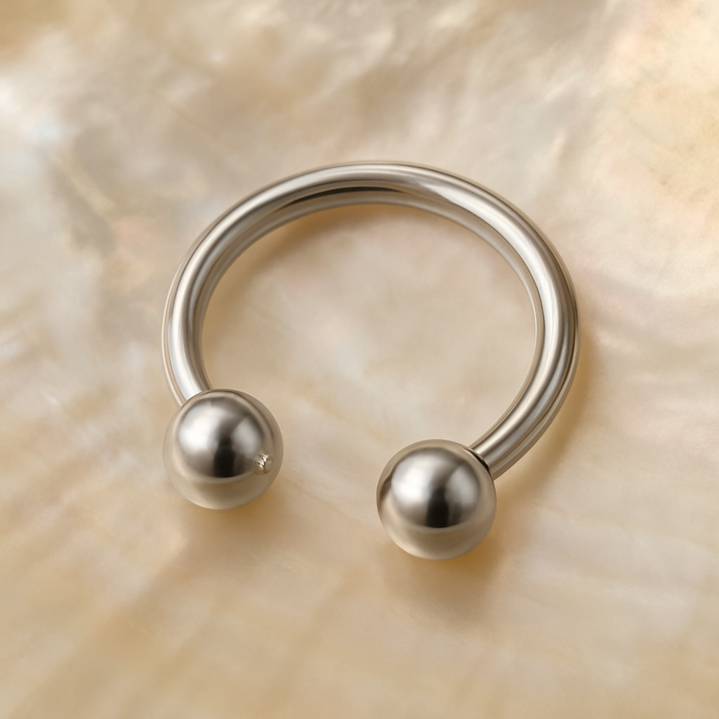 925 Sterling Silver Circular Barbell with Ball Nose Jewellery Silver Silver / 6mm Silver / 8mm Silver / 10mm Gold / 6mm Gold / 8mm Gold / 10mm Rose Gold / 6mm Rose Gold / 8mm Rose Gold / 10mm