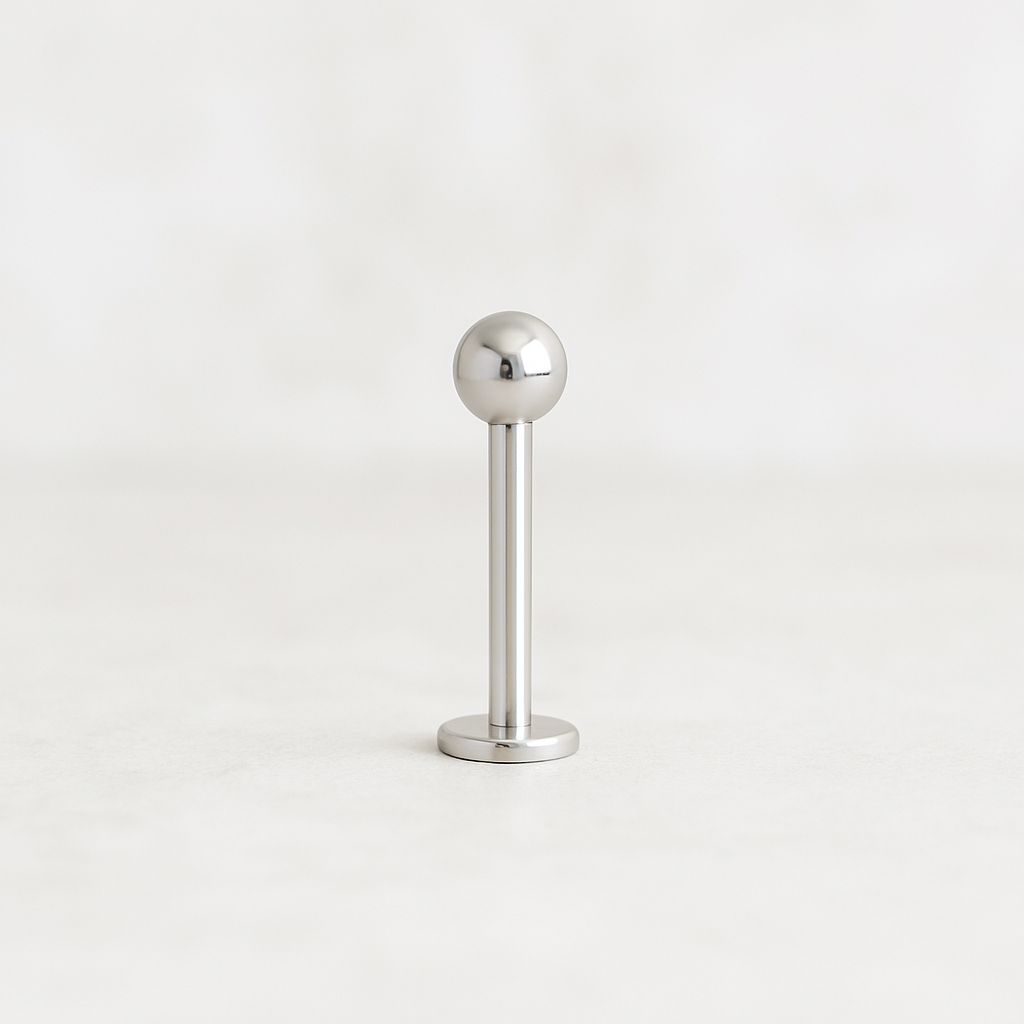 G23 Titanium Externally Threaded Ball Top Labret - Monster Piercing