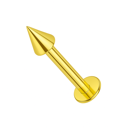 G23 Titanium Labret Bar with Plain Cone - Monster Piercing