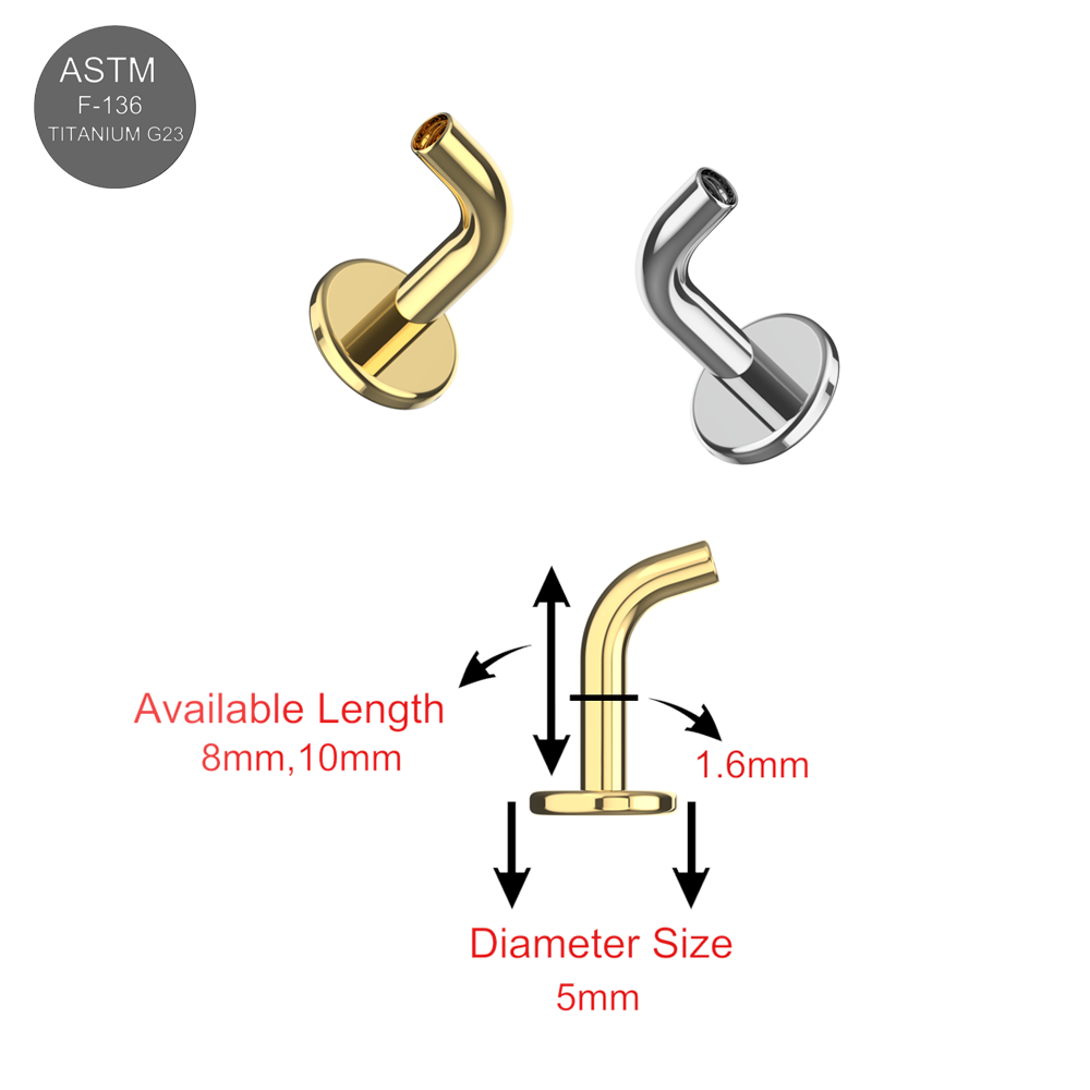 G23 Titanium Threadless Floating Belly Bar - Monster Piercing