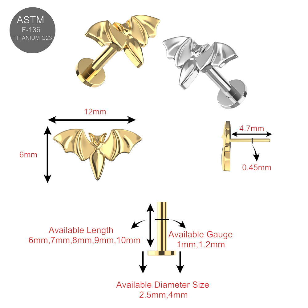 G23 Titanium Bat Threadless Stud Specifications