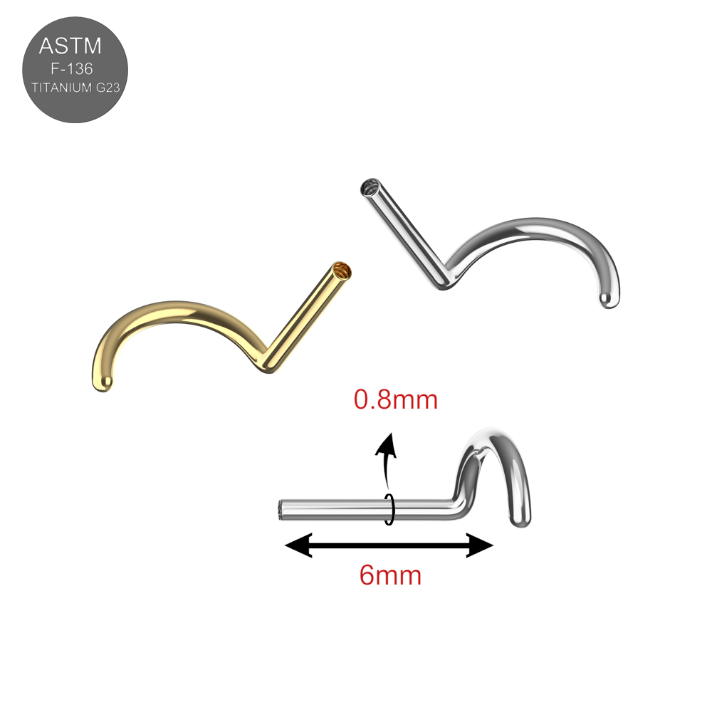 G23 Titanium Threadless Nose Screw - Monster Piercing