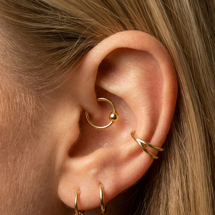 925 Sterling Silver Hinged Segment Clicker Ring with Ball