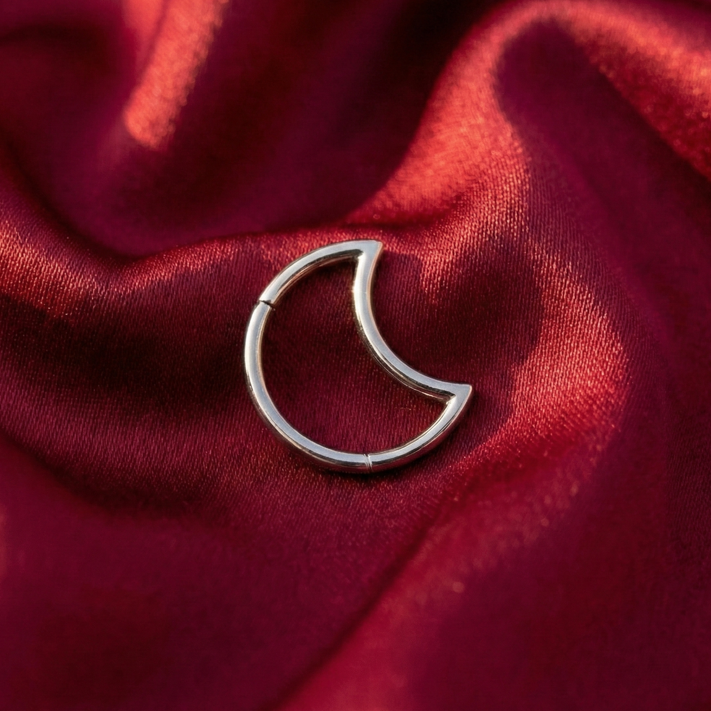 G23 Titanium Crescent Nose Hoop Segment Clicker Ring