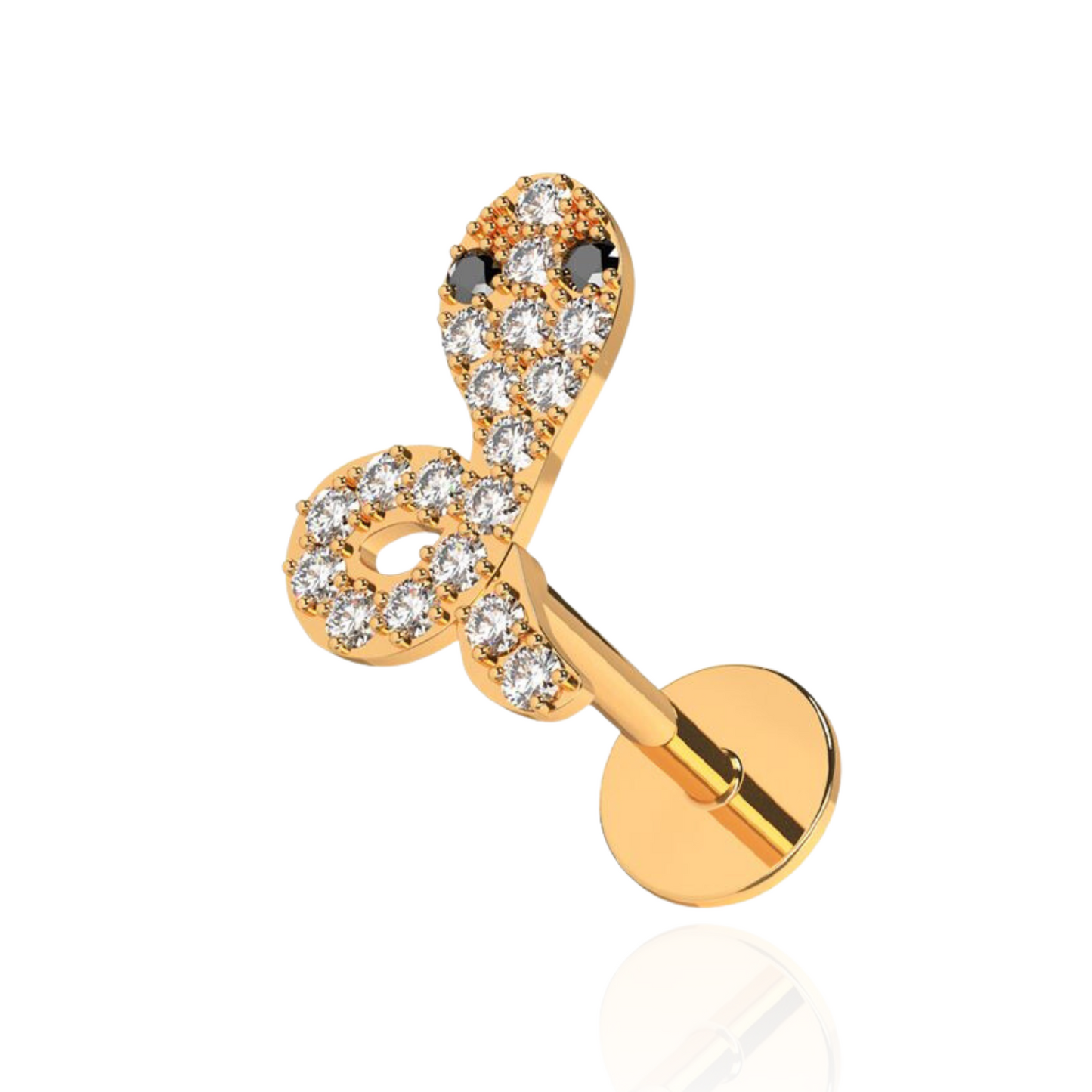 316L Surgical Steel Jewelled Snake Ear Stud - Monster Piercing