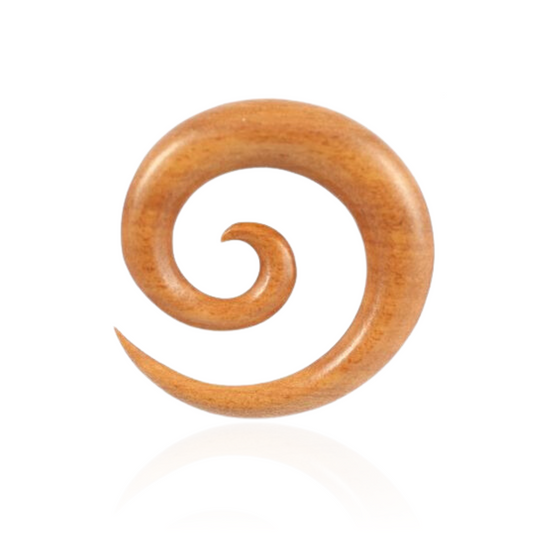 Organic Saba Wood Spiral Ear Expander - Monster Piercing