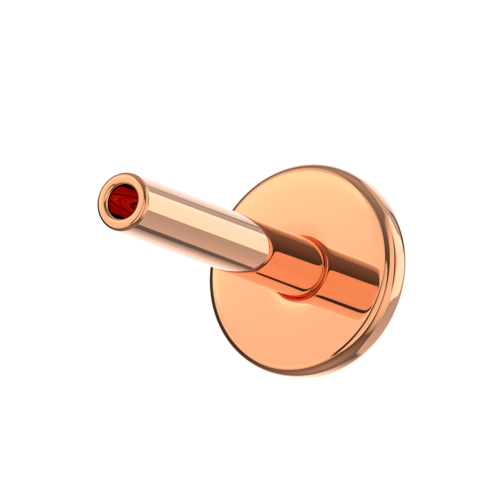 925 Sterling Silver Push-Fit Flat Back Labret Bar - Monster Piercing