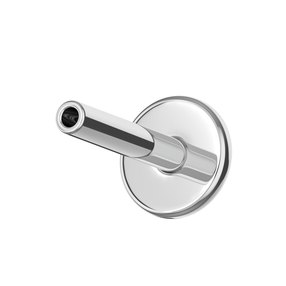 925 Sterling Silver Push-Fit Flat Back Labret Bar - Monster Piercing