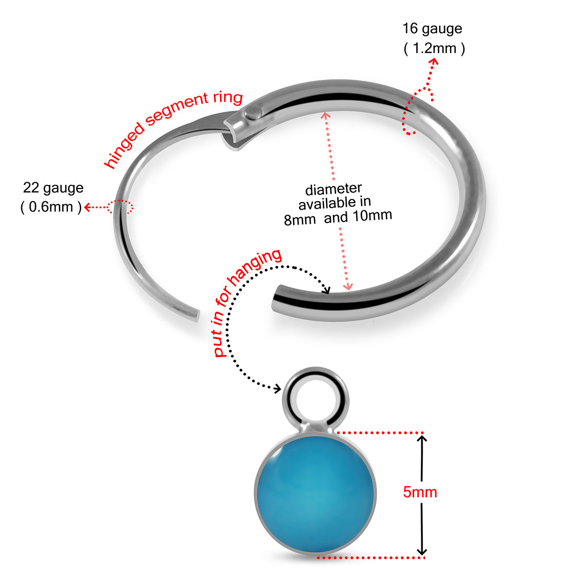 925 Sterling Silver Round Enamel Filled Fashion Earring 8mm 8mm / 1 10mm / 1 8mm / 2 8mm / 3 8mm / 4 8mm / 5 10mm / 2 10mm / 3 10mm / 4 10mm / 5