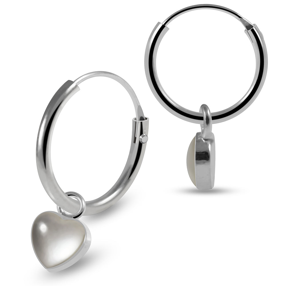 925 Sterling Silver Heart Shape Enamel Filled Fashion Earring 8mm 8mm / 1 10mm / 1 8mm / 2 8mm / 3 8mm / 4 8mm / 5 10mm / 2 10mm / 3 10mm / 4 10mm / 5