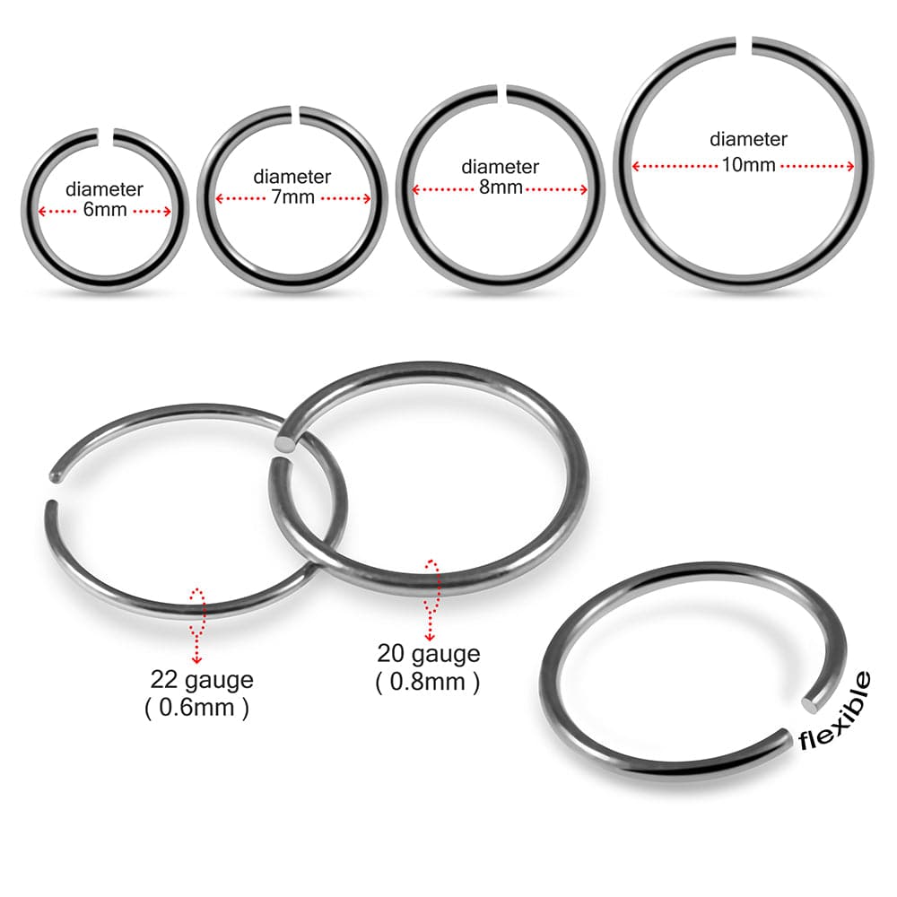 G23 Titanium Classic Seamless Continuous Hoop Ring - Monster Piercing