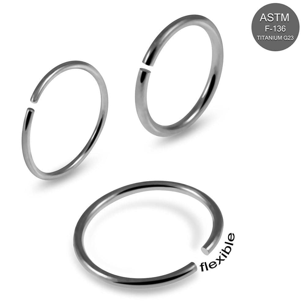 G23 Titanium Classic Seamless Continuous Hoop Ring - Monster Piercing