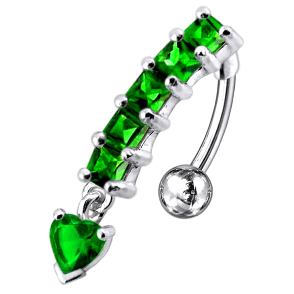 925 Sterling Silver Reverse belly Bar - Monster Piercing