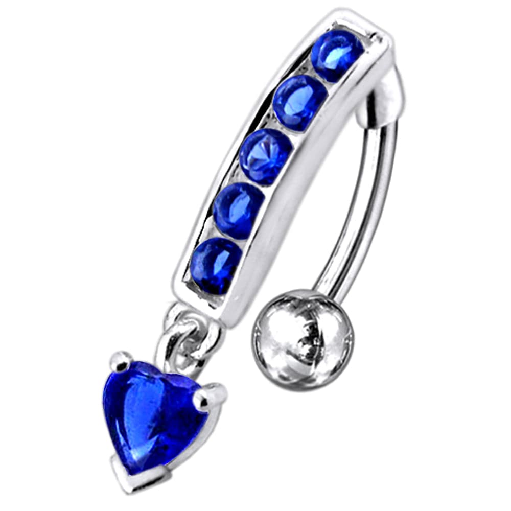 925 Sterling Silver Reverse Belly Button Bar - Monster Piercing