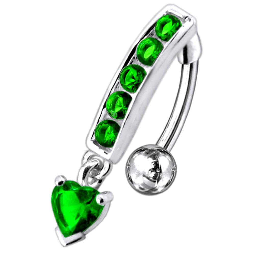 925 Sterling Silver Reverse Belly Button Bar - Monster Piercing