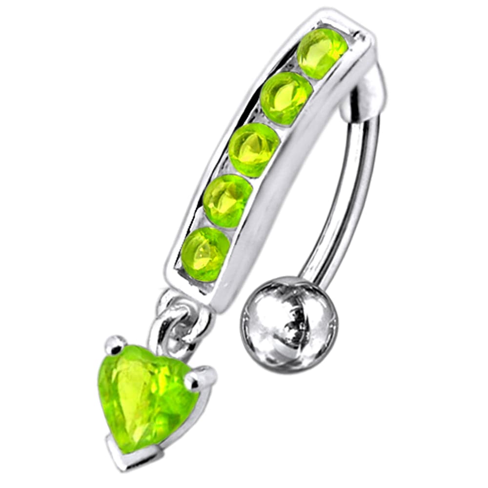 925 Sterling Silver Reverse Belly Button Bar - Monster Piercing