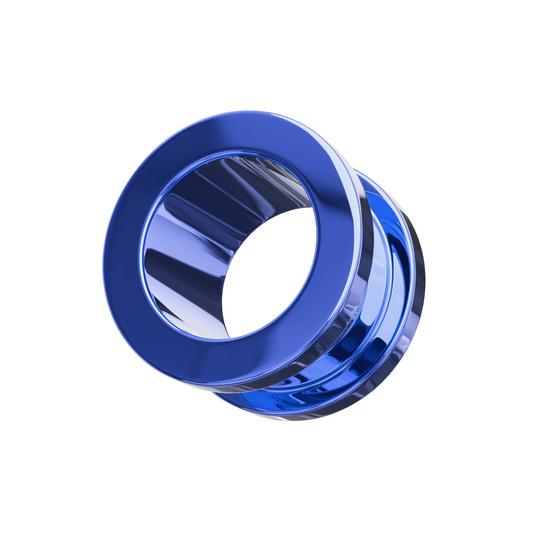 316L Surgical Steel Basic Dark Blue External Threaded Tunnel - Monster Piercing