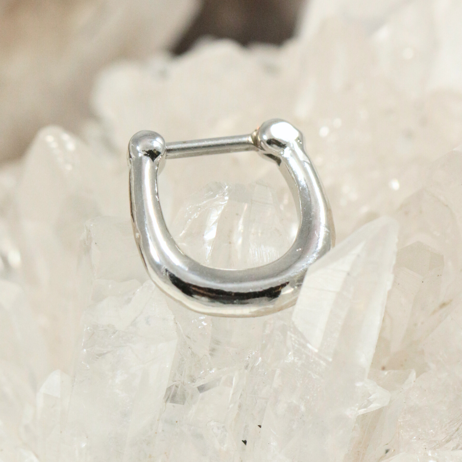 316L Surgical Steel Plain Style Septum Clicker Ring - Monster Piercing