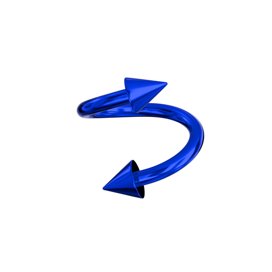 G23 Titanium  Anodised Twister Barbell with Cone - Monster Piercing