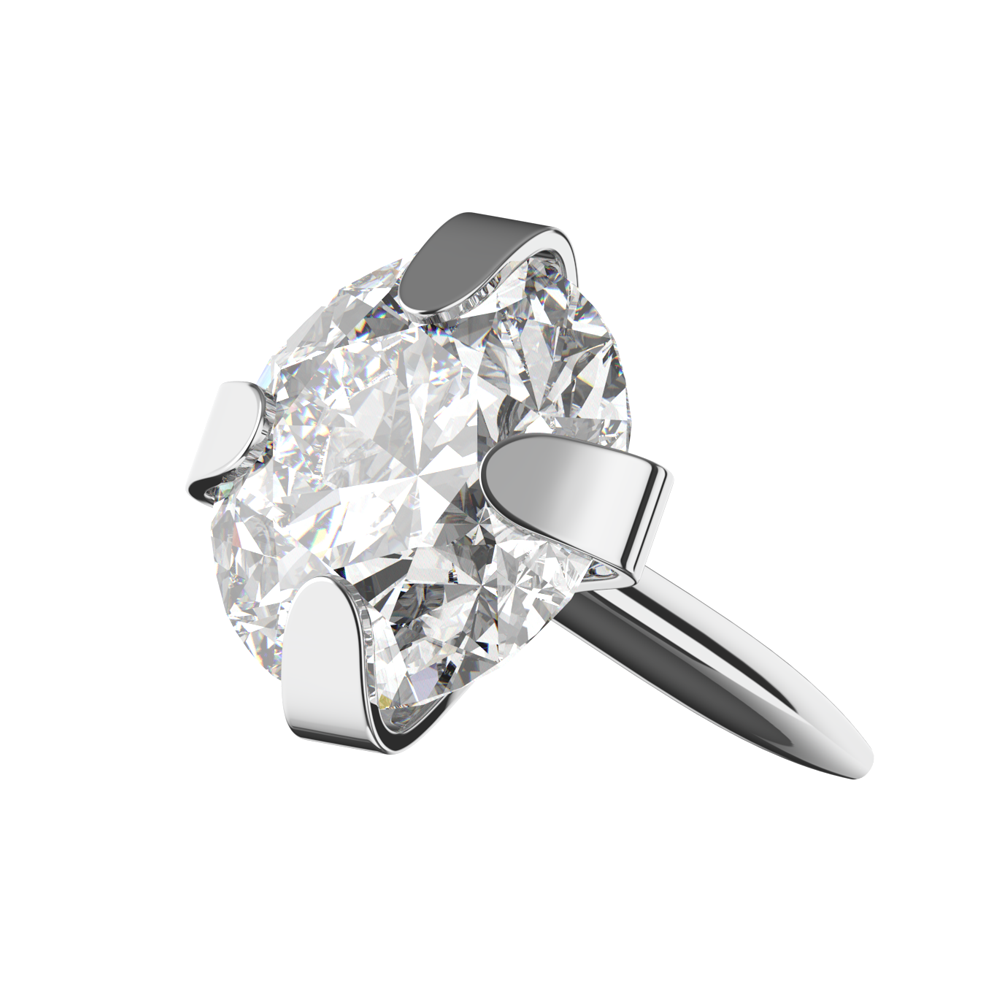 925 Sterling Silver Round CZ Jewelled Push-Fit Top - Monster Piercing