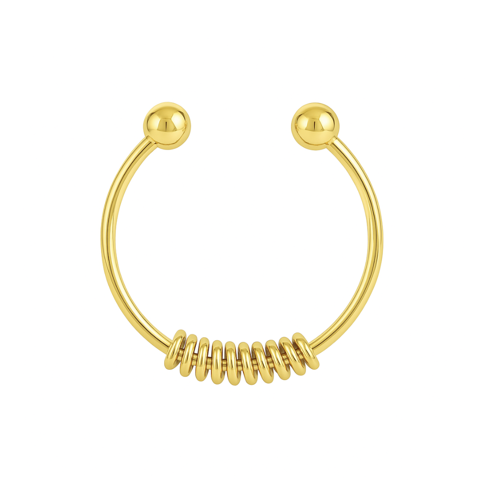 9K Gold Circular Spring Septum Ring - Monster Piercing