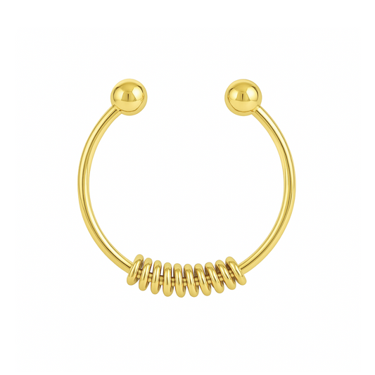 9K Gold Circular Spring Septum Ring - Monster Piercing