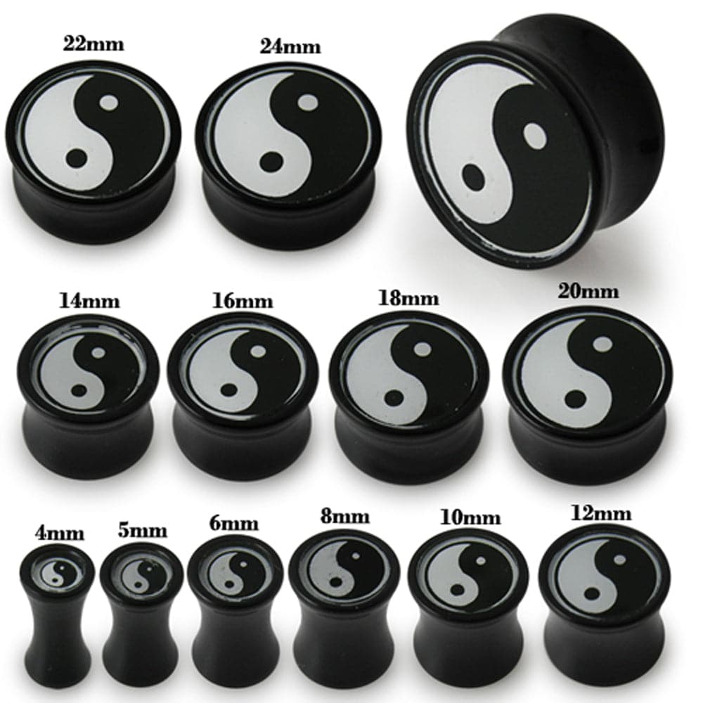 UV Printed Double Flared Black Ear Plug - Monster Piercing